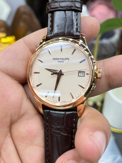 Patek Philippe Calatrava 5227R-001 (Patek Philippe Calatrava «флип-кейс», розовое золото)