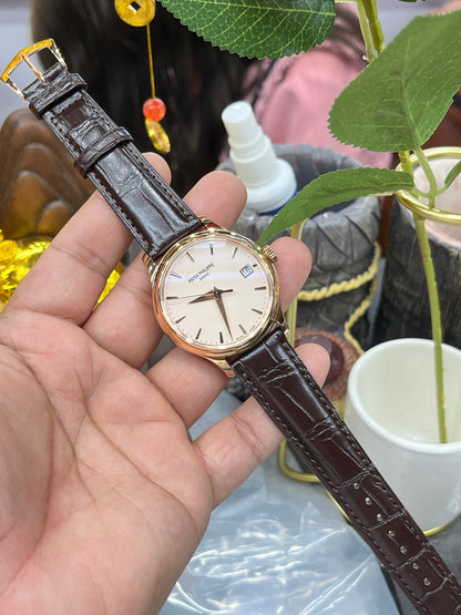 Patek Philippe Calatrava 5227R-001 (Patek Philippe Calatrava «флип-кейс», розовое золото)