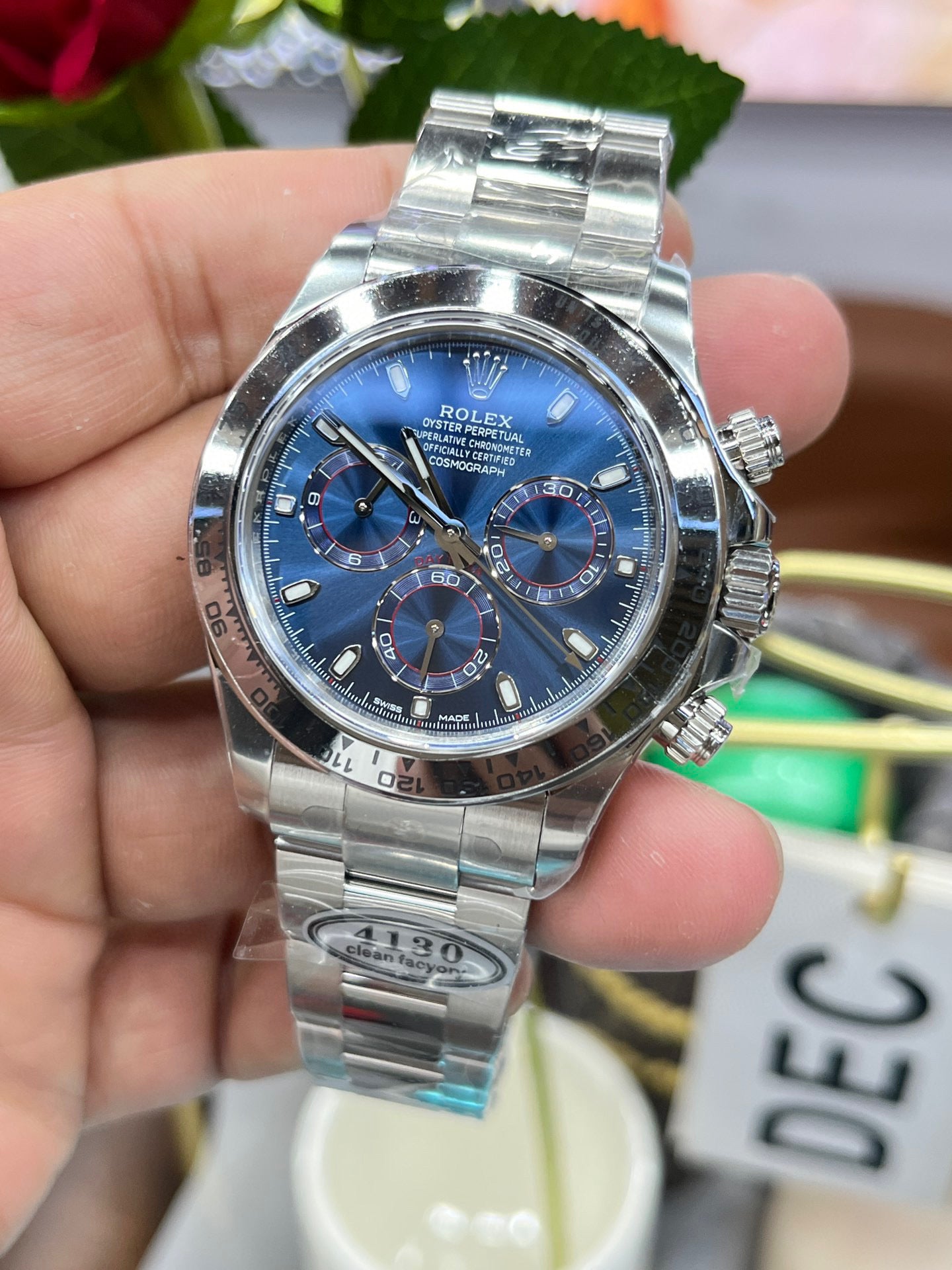 Rolex Cosmograph Daytona 116509-0071 (Rolex Daytona «Blue Dial», белое золото)