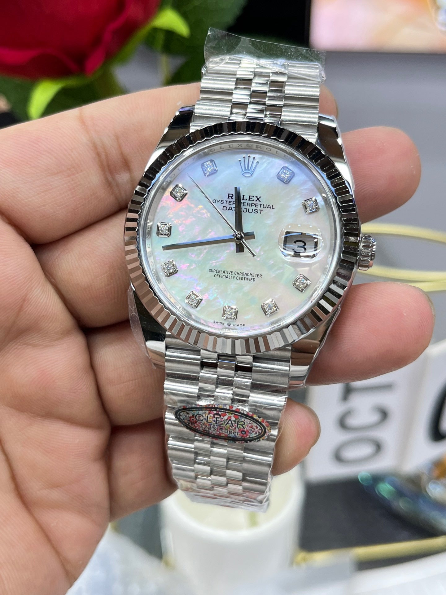 Rolex Datejust 41 126334-0020 (Rolex Datejust 41 с перламутровым циферблатом)