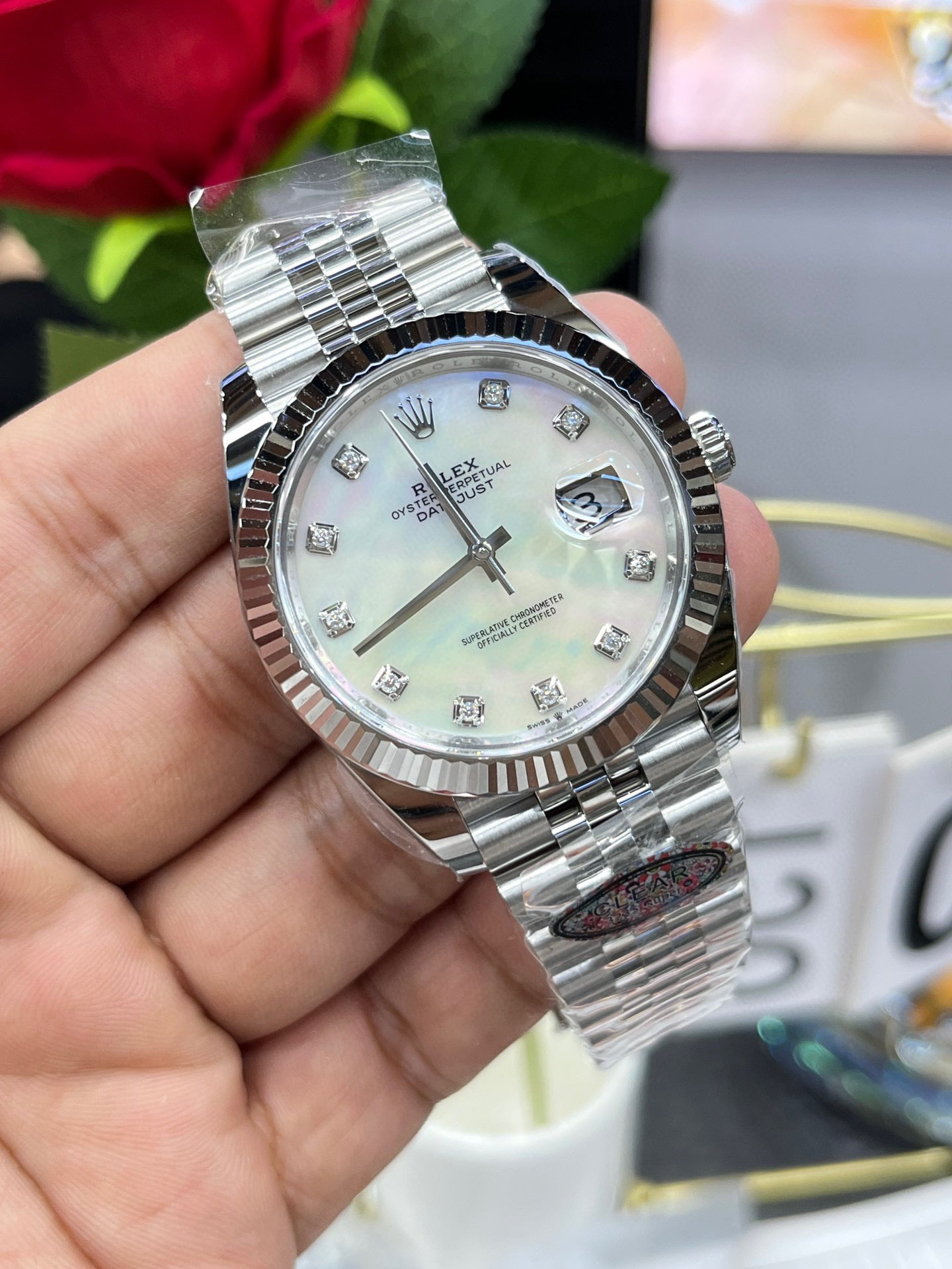 Rolex Datejust 41 126334-0020 (Rolex Datejust 41 с перламутровым циферблатом)