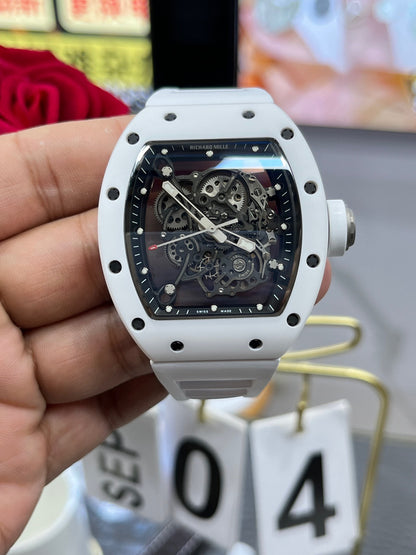 Richard Mille RM 055 Bubba Watson White Ceramic (Richard Mille RM 055 белая керамика)