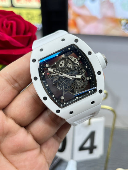 Richard Mille RM 055 Bubba Watson White Ceramic (Richard Mille RM 055 белая керамика)