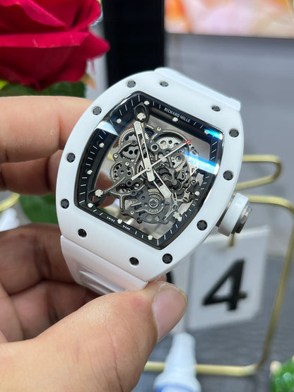 Richard Mille RM 055 Bubba Watson White Ceramic (Richard Mille RM 055 белая керамика)