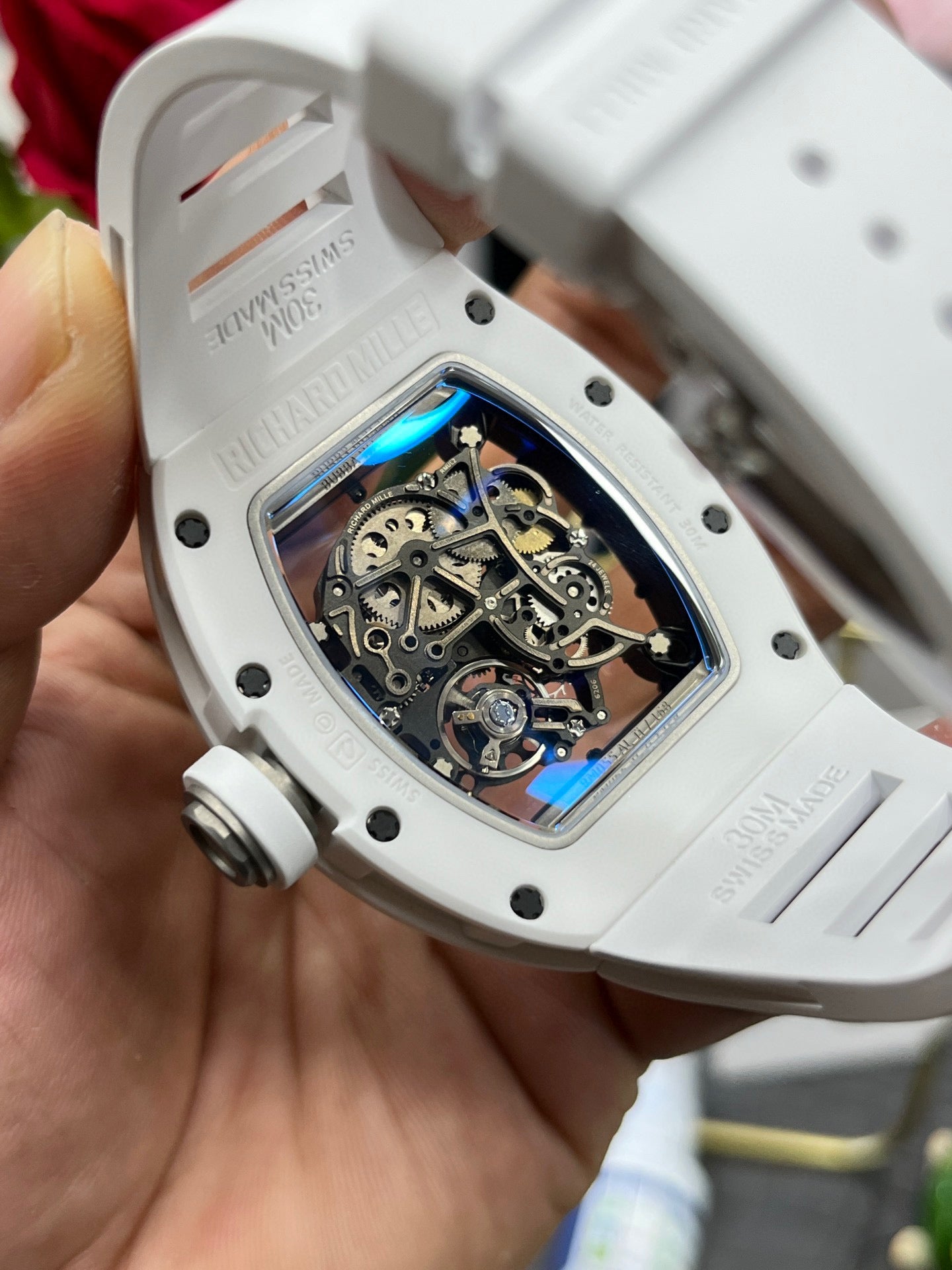 Richard Mille RM 055 Bubba Watson White Ceramic (Richard Mille RM 055 белая керамика)
