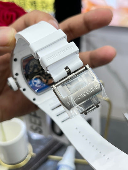 Richard Mille RM 055 Bubba Watson White Ceramic (Richard Mille RM 055 белая керамика)