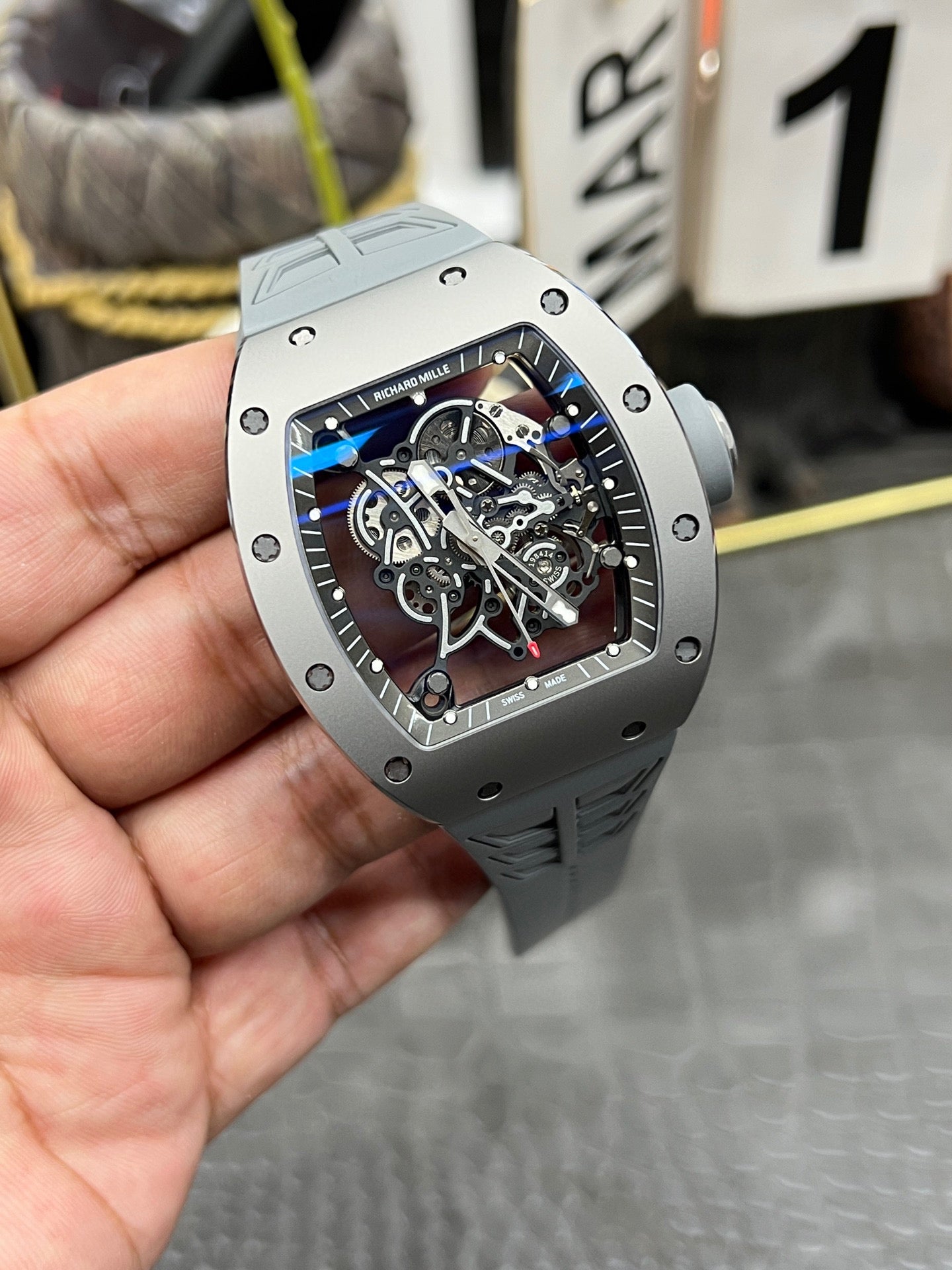 Richard Mille RM 055 Bubba Watson Titanium (Richard Mille RM 055 «gunmetal» титан)