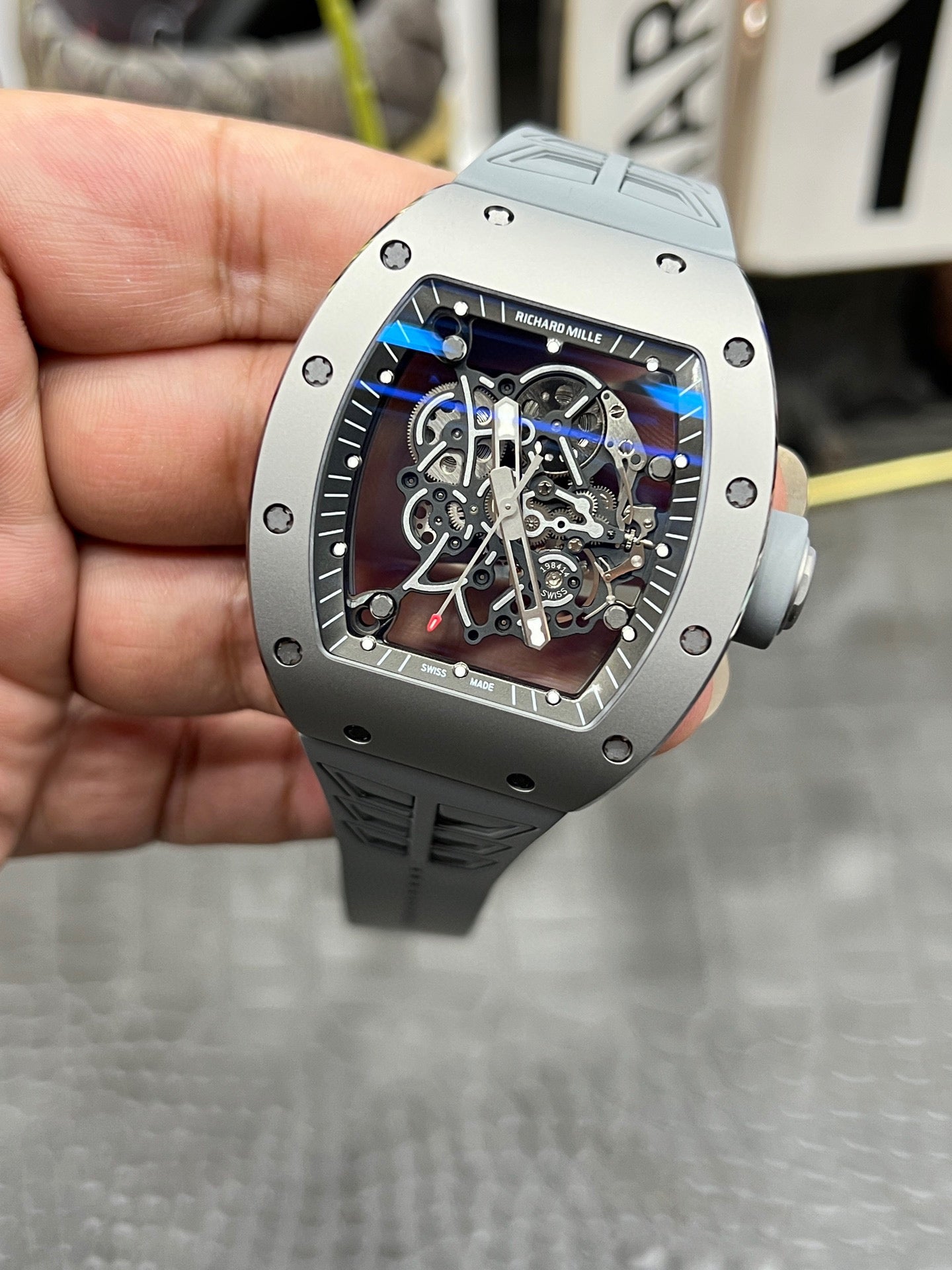 Richard Mille RM 055 Bubba Watson Titanium (Richard Mille RM 055 «gunmetal» титан)
