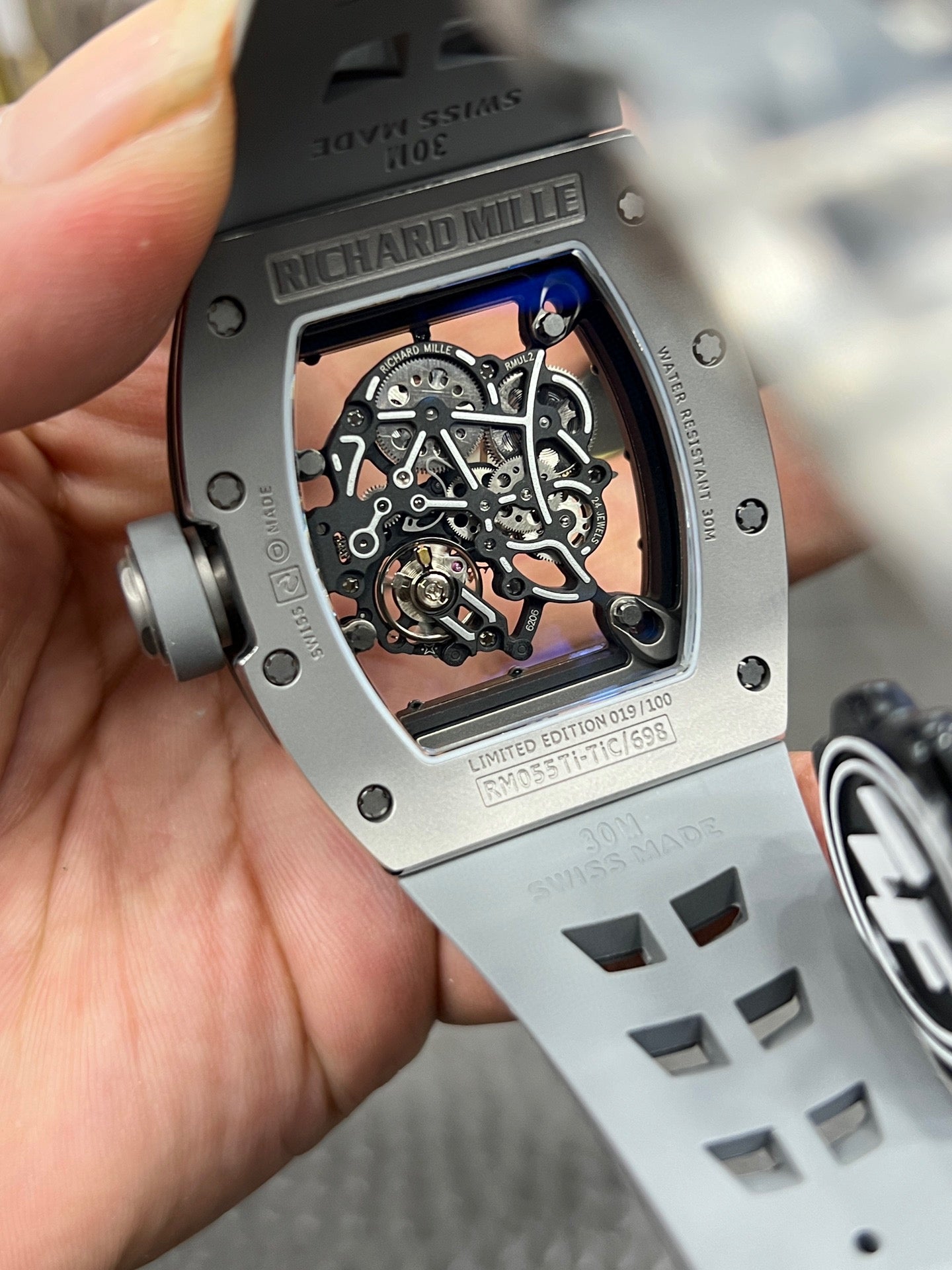 Richard Mille RM 055 Bubba Watson Titanium (Richard Mille RM 055 «gunmetal» титан)