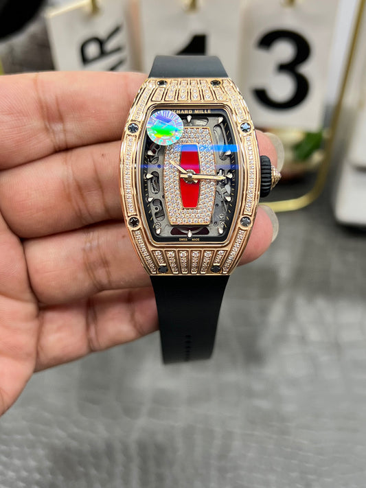 Richard Mille RM 07-01 Red Lips Full Diamond Rose Gold (Richard Mille RM 07-01 «Red Lips», розовое золото с бриллиантами)