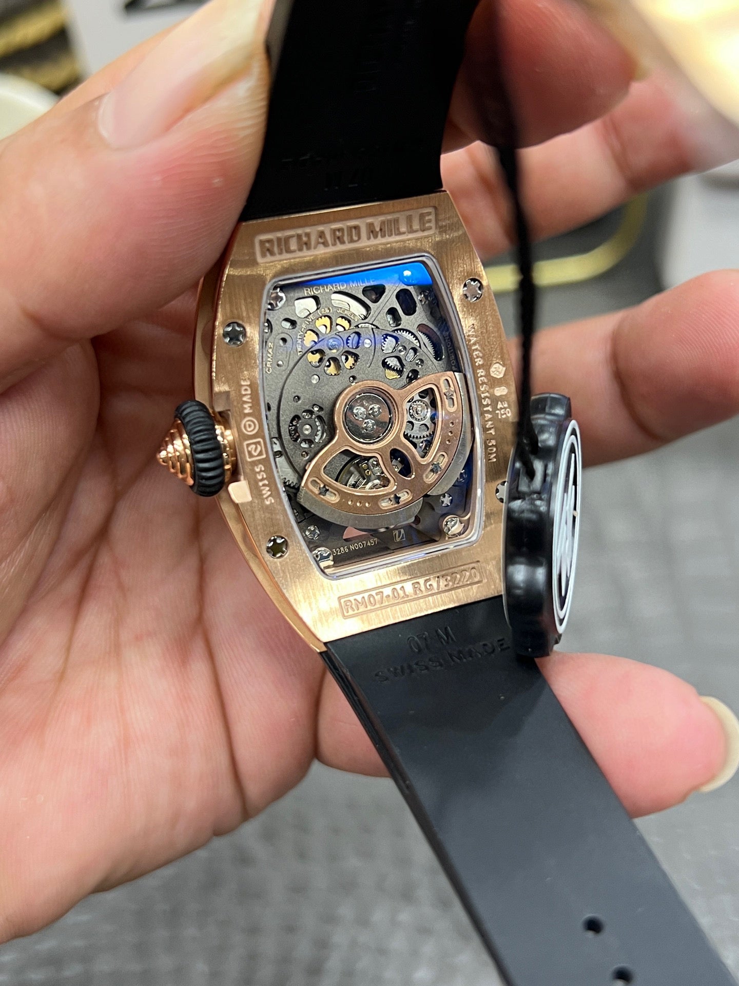 Richard Mille RM 07-01 Red Lips Full Diamond Rose Gold (Richard Mille RM 07-01 «Red Lips», розовое золото с бриллиантами)