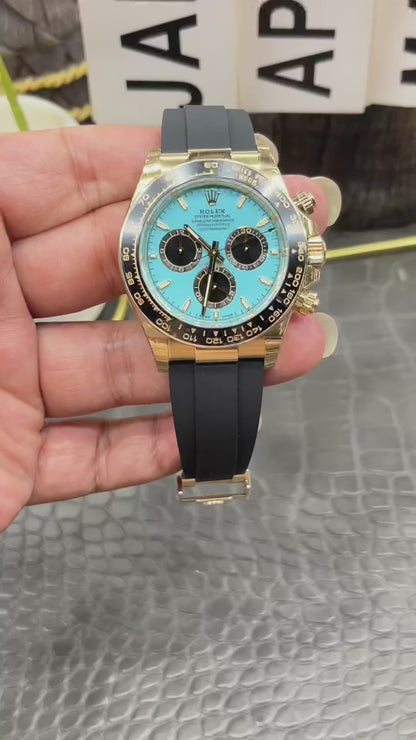 Rolex Cosmograph Daytona Yellow Gold “Tiffany-Blue Dial” M126518LN-0014