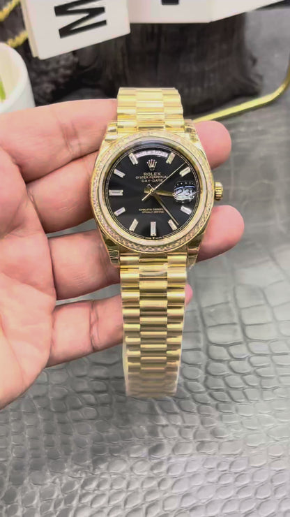 Rolex Day-Date 40 “Diamond Bezel Black Dial” M228348RBR-0001