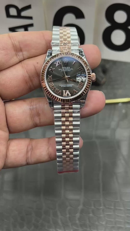 Rolex Datejust 31 Ref. 278271-0030 “31mm Everose Rolesor / Slate Grey Diamond-Dial