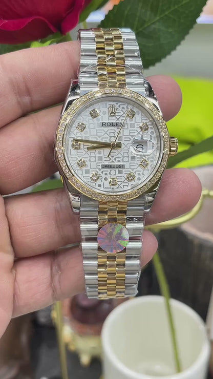 Rolex Datejust Two-Tone Diamond Bezel “Computer” Dial